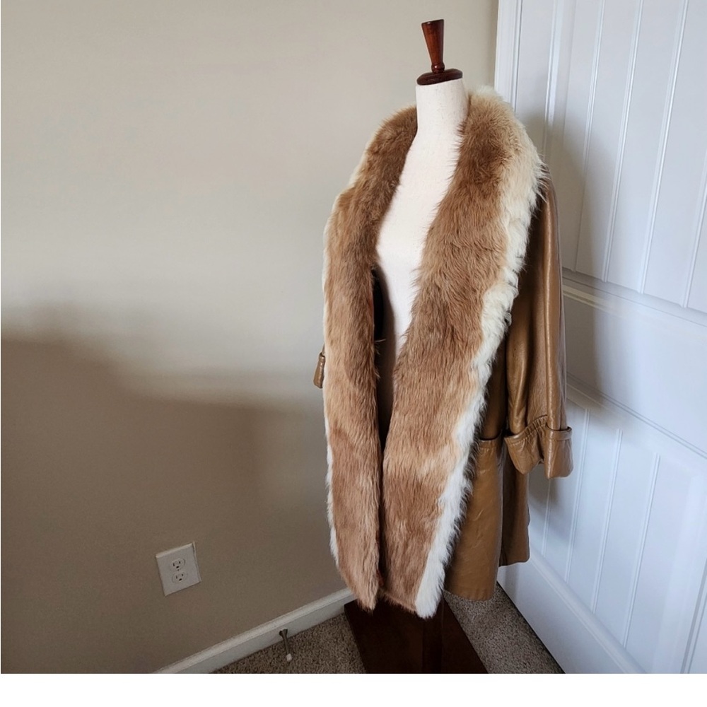 Faux Fur Trimmed Tan Coat